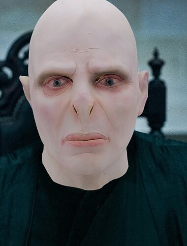  Maschera di Voldemort, copricapo in lattice per Pasqua, Mangiamorte, film e televisione per Halloween
