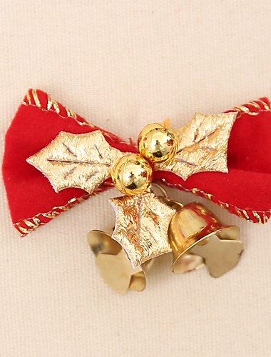  Weihnachtsschleife, Weihnachtskranz, Weihnachtsbaumschmuck, Geschenke, mit Eisenglocken