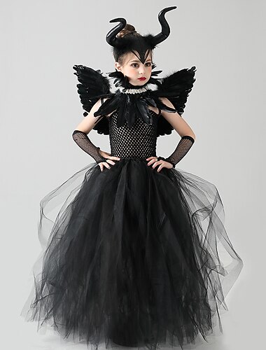  Jurken Cosplay kostuum Tutu Heks Cosplay Kinderen Voor meisjes Halloween Carnaval Feest Prestatie Schoolfeest aankleden Gemakkelijke Halloween-kostuums Aankleden