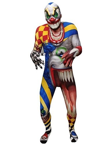  Skelett Totenkopf Zalgo-Monster Faschingskostüme Ganzkörpertrikot Cosplay Kostüm Bodysuits Kinder Erwachsene Herren Jungen Cosplay Leistung Party Halloween Karneval Maskerade Einfaches Karnevalskostüm