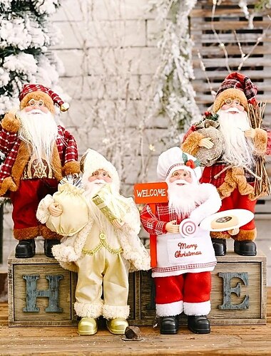  poupée de père Noël debout de Noël, cadeaux de Noël créatifs pour enfants, nouvelle décoration de sac à dos de Noël pour vieil homme, parfaite pour la décoration de la maison de vacances