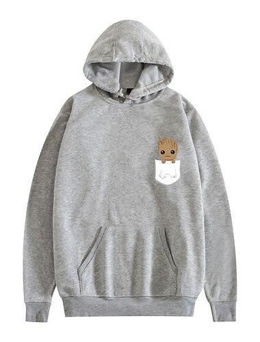 Strážci galaxie 3 Baby Groot Stromový muž Kapuce Anime Přední kapsa Grafika Pro Pro páry Pánské Dámské Dospělé Plesová maškaráda Horká ražba Běžné / Denní