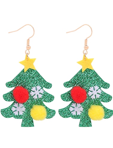  xmas kvinders dråbe øreringe fine smykker klassisk juletræ personlig stilfulde øreringe smykker 1# / 2# / 3# til julefestival 1 par