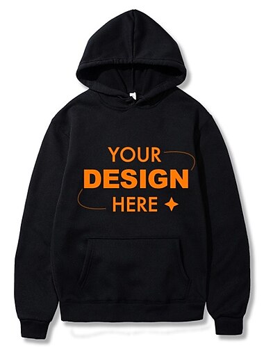  herenhoodie met op maat gemaakte print zwart blauw letter met capuchon en veterzak vakantie uitgaan streetwear cool casual winter lente&amp;  herfstkleding hoodies sweatshirts met lange mouwen