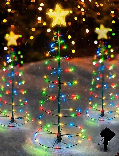  クリスマスソーラー芝生ライト屋外ip65防水ledクリスマスツリーガーデンライトクリスマス中庭庭庭歩道屋外装飾