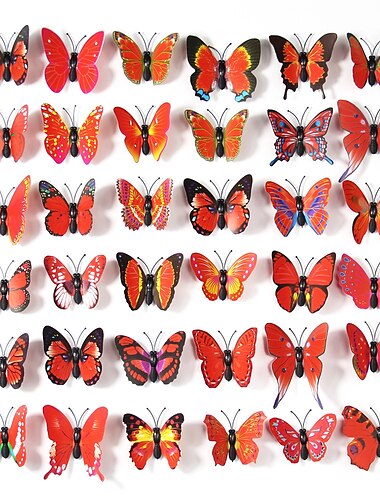  200 stücke 6cm simulation schmetterling szene layout requisiten schmetterling zubehör wand aufkleber hause dekoration handwerk für weihnachten geschenke