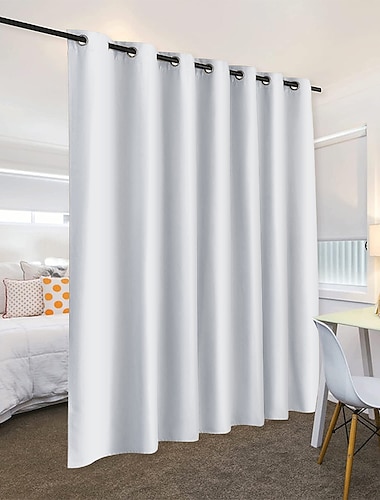  Cortinas opacas con ojales para casa de campo, paneles de cortina con ojales para sala de estar, dormitorio, cortinas para puertas correderas, cocina, balcón, tratamientos de ventanas con aislamiento