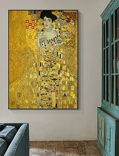  Berühmte Gustav Klimt Wandkunst Leinwand Der Kuss Adele Bloch Bauer Drucke und Poster Bilder Dekorative Stoffmalerei für Wohnzimmer Bilder ohne Rahmen