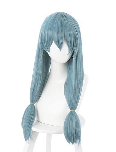  Anime Blue Halloween Cosplay Party Wigs