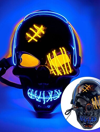  ハロウィン光るマスク LED ライトアップスケルトン海賊マスク ハロウィンマスクフェスティバルコスプレ ハロウィン小道具 カーニバルギフト