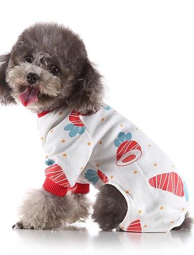  Honden Katten Pyjama leuke Style Casual Winter waterdicht Ademend Zacht Wasbaar Comfortabel Casual / Dagelijks Hondenkleding for Bichon Frise pomeranian kleine huisdieren Vlinder Small