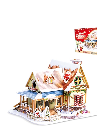  Ideale kerstcadeaus voor kleinkinderen meisjes jongens 3D puzzel kerst snoep huis kerst trein assemblage model kerst speelgoed cadeaus voor kerstcadeaus