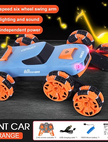  Neues großes sechsrädriges Stuntauto überspringen Schwingenverformung Geländewagen Geländekletterrad Jungenspielzeug