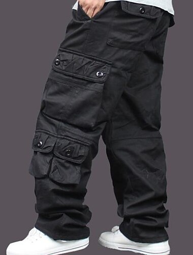  Per uomo Pantaloni cargo Pantaloni militari Pantaloni da lavoro Tasche Liscio Comfort Traspirante Esterno Giornaliero Per uscire Informale Grande e alto Nero Verde militare