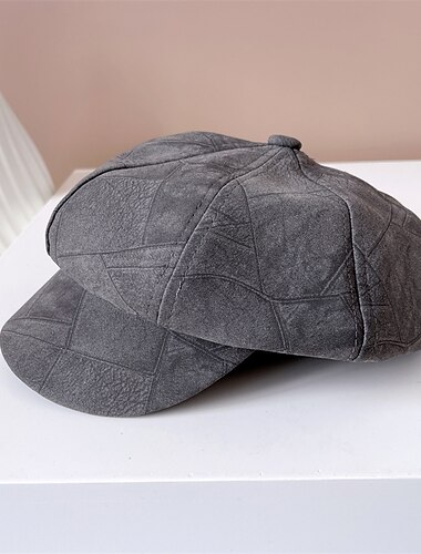  Vrouwen eenvoud mode effen kleur outdoor baret caps meisjes herfst wijnhoeden achthoekige krantenverkoper hoed