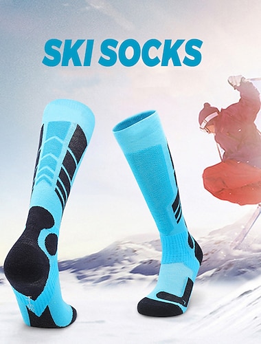  Herren Skisocken Außen Winter Rutschfest warm Schweißableitend Mannschaftssocken für Skifahren Campen und Wandern Snowboarden Ski