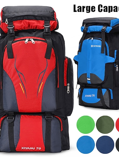  Homme sac à dos Sac à dos fonctionnel Sac à dos tactique Extérieur Camping et randonnée Voyage Bloc de couleur Tissu Oxford Grande Capacité Etanche Respirable Fermeture 202 noir 201 bleu foncé 202