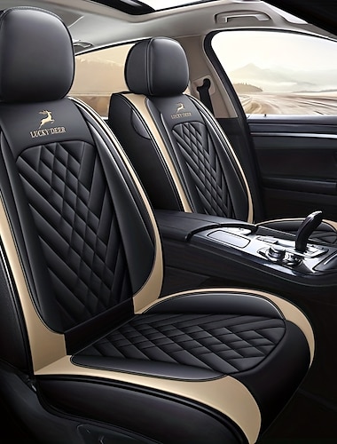  1pc PU Leather Car Seat Cover, Universal Fit, Protect Cushion, Auto Interior Front Seat Cover