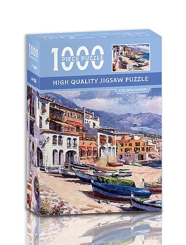 1000 Stück Papier-Ölgemälde-Puzzle, Puzzle für Erwachsene, Stressabbau-Spielzeug, Geschenk, flaches Puzzle, Stil für Erwachsene