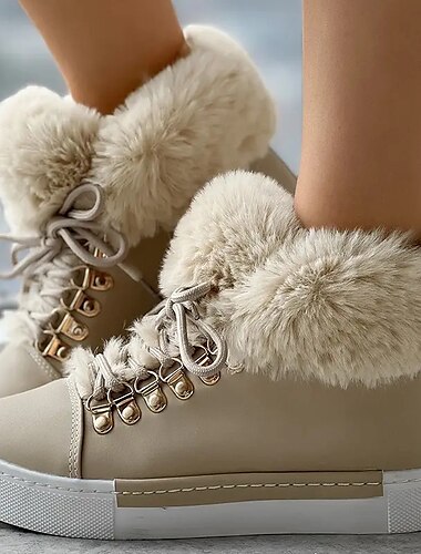  Rosafarbene High-Top-Sneakers mit Kunstfellfutter für Damen – warme und gemütliche Freizeitschuhe für den Winter