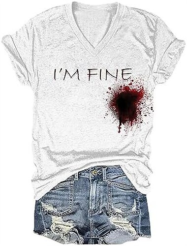  Halloween Blodsangue T-shirt Trykt mønster Grafisk Til Par Herre Dame Voksne Halloween Karneval Maskerade Varmstempling Afslappet / Hverdag