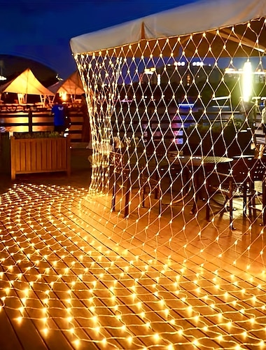  شبكة LED شبكية خرافية ضوء 8*10 6*4 متر ستارة نافذة مرنة مصابيح عطلات للحفلات ساحة حديقة إضاءة ديكورية ملونة 96/200/672/2600 leds