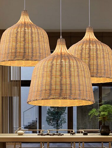 35 cm Lantaarn-ontwerp Plafond Lichten & hangers Bamboe Artistieke Stijl Formele Stijl Moderne stijl Door De Natuur Geinspireerd Landelijk 110-120V 220-240V