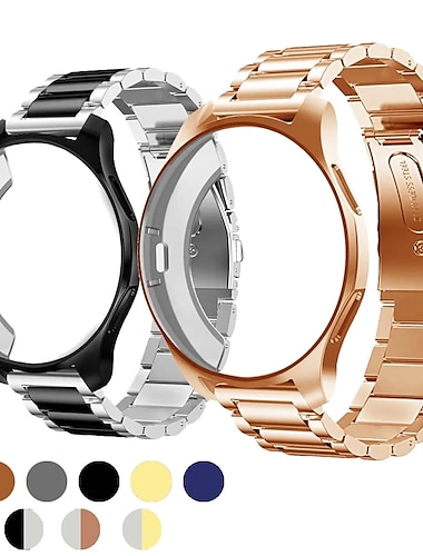 Ремешок для часов для Samsung Galaxy Watch 6 5 4 40/44mm Watch 6 Classic 43/47mm Watch 5 Pro 45mm Watch 4 Classic 42/46mm 3 41mm Нержавеющая сталь Замена Ремень с чехлом Спортивный ремешок Браслет