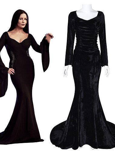  Retro vintage Punk & Gothic Steampunk Jurken Zeemeermin Jurken Heks Morticia Addams Grote maten Normaal Dames Voor meisjes Fantasie Walpurgisnacht Halloween Carnaval Maskerade Feest / Uitgaan