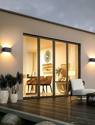  LED 屋外壁ランプ 12/24 ワットモーションセンサー付き ip65 防水光制御浴室ガレージフェンスデッキ中庭に適した 110-240v