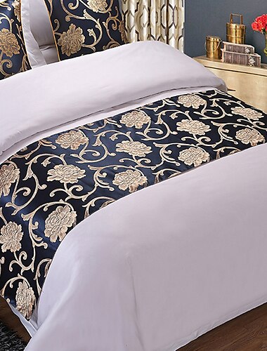  Hotel Bed Runner Bed Staart Sjaal Hotel Eenvoudige Moderne Chinese Gouden Bed Cover Bed Staart Kussen Knuffelen Kussensloop