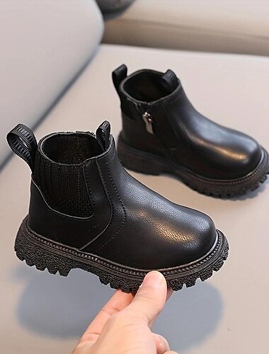  Jungen Mädchen Stiefel Täglich PU Kleine Kinder (4-7 Jahre) Kleinkinder (2–4 J.) Täglich Schwarz Weiß Braun Sommer Frühling Herbst