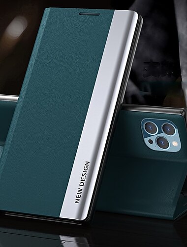  Funda para iPhone 16e iPhone 16 iPhone 15 Pro Max 14 Plus 13 12 11 Pro Max Carcasa trasera con soporte magnético y protección completa de placa PC PU de cuero