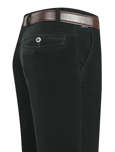  Voor heren Fleece broek Broek Pakken Corduroybroek Kostuumbroek Zak Effen Comfort Zacht Dagelijks Buiten Uitgaan Modieus Casual Khaki