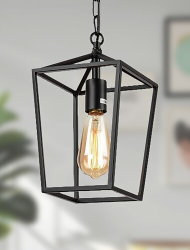  cavo regolabile per lampada a sospensione da cucina nera a 1 luce, apparecchio di illuminazione industriale per sala da pranzo per isola cucina, camera da letto, sala da pranzo, soppalco, base e26