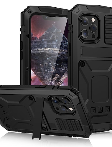  telefon Carcasă Pro iPhone 16 15 14 Pro Max Plus iPhone 16e iPhone 13 12 11 Pro Max Mini Voděodolný Celý kryt Brnění Vojenská ochrana se skleněnou fólií přední obrazovky Kov Silikon