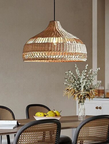  נברשת רטרו קש 40 ס"מ e26/27 תאורת תקרת נברשת ישימה לסלון חדר שינה מסעדה בית קפה בר מסעדה מועדון לבן חם/לבן 110-240v