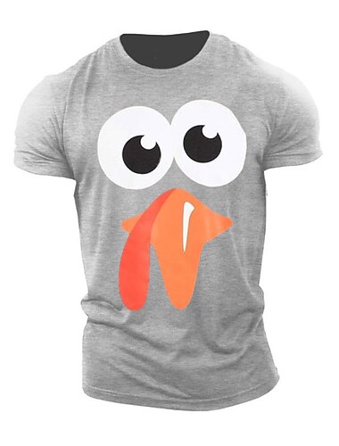  Herren Tiermotiv Cartoon T Shirt T-Shirt 100% Baumwolle Kurzarm Grafik Hemd Schwarz Rosa Rote Bequemes T-Shirt Sport im Freien Ferien Modedesigner-Kleidung