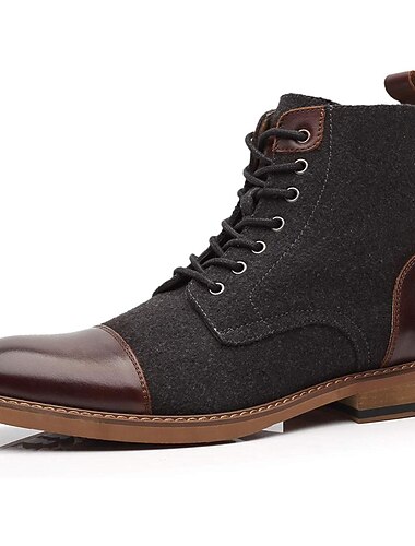  Pánské Boty Bullock Shoes Společenské boty Chůze Na běžné nošení Denní Kůže Pohodlné Kotníčkové Povaleč Tmavěhnědá Černá Světle šedá Jaro Podzim