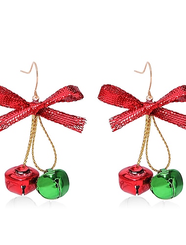  xmas kvinders dråbe øreringe fine smykker klassisk sløjfe klokke personlig stilfulde øreringe smykker 1# / 2# til julefestival 1 par