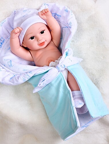 30 cm ca. Puppe Wiedergeborene Babypuppe lebensecht Niedlich Ungiftig Kreativ Vinyl mit Kleidung und Accessoires für Geburtstags- und Festgeschenke für Mädchen