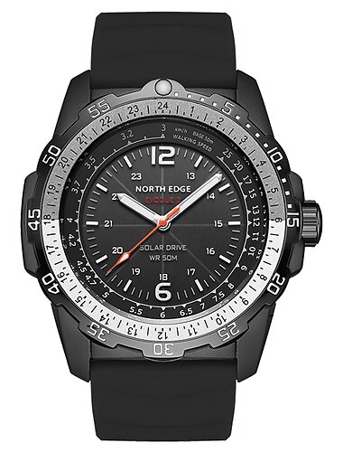  NORTH EDGE EVOQUE 2 Herren Digital Militäruhr Wasserdicht 50M Herren Sport Armbanduhren Solar Power Leuchtende Umwelt Uhr