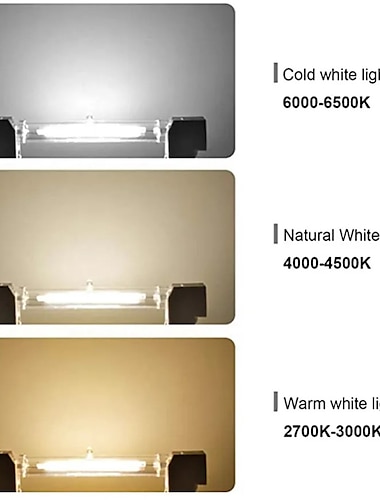  Hochleistungs-Cob R7S LED-Glasröhre 78 mm 118 mm 189 mm Cob-Lichterbirne AC110 V 220 V Zuhause ersetzen Halogenlampe
