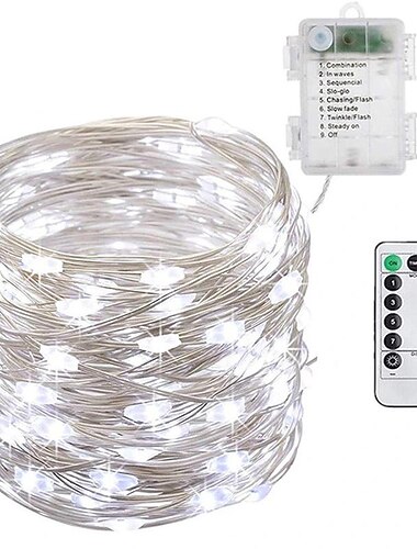  2m 5m 10m Lichterketten 20/50/100/120 LEDs 2835 SMD Warmweiß Weiß Mehrfarbig Kupferdraht-Leuchten Halloween Kreativ Party 3 V