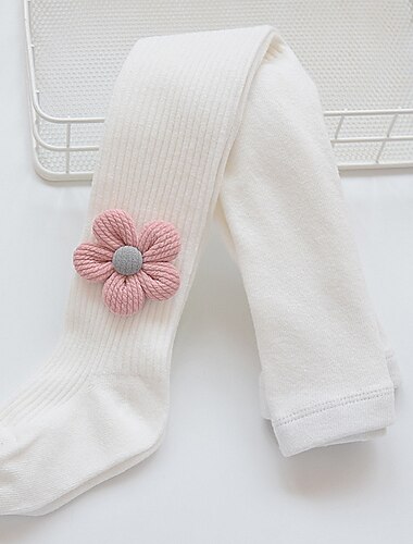  Infantil Para Meninas Meias Finas Preto Branco Rosa Côr Sólida Franzido Primavera Outono Estilo bonito Casa 2-8 anos