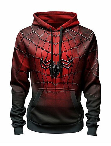  Herren Graphic Spinnen Hoodie Sweatshirt Kapuze Hoodies Pullover Hoodie Sweatshirt Kapuze Langarm Sweatshirt mit Kapuze Mit Kapuze Modisch 3D-Druck Sports Outdoor Festtage Urlaub Benutzerdefinierter