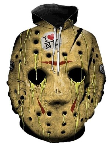  Piątek 13-tego Jason voorhees Bluza z Kapturem Kreskówka Manga Anime 3D Przednia kieszeń Graficzny Na Dla par Męskie Damskie Dla dorosłych Halloween Karnawał Bal maskowy Druk 3D Codzienne
