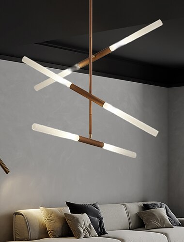  ضوء قلادة LED 2/4/6 رأس فريد من نوعه معدني بتصميم حديث وسلك قابل للتعديل مصابيح متدلية لجزيرة المطبخ إضاءة لغرفة الطعام وغرفة النوم وغرفة المعيشة 110-240 فولت