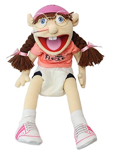  Feebe Je-ffry-Puppe, weicher Plüsch, 60 cm, Feebe-Handpuppe, Plüschtierpuppe für Geburtstage, Festivals, Halloween-Partys, Spielhaus für Weihnachtsgeschenke
