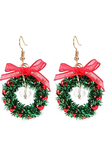  xmas kvinders krystal dråbe øreringe fine smykker klassisk bowknot juletræ personlig stilfulde øreringe smykker 1# / 2# til julefestival 1 par